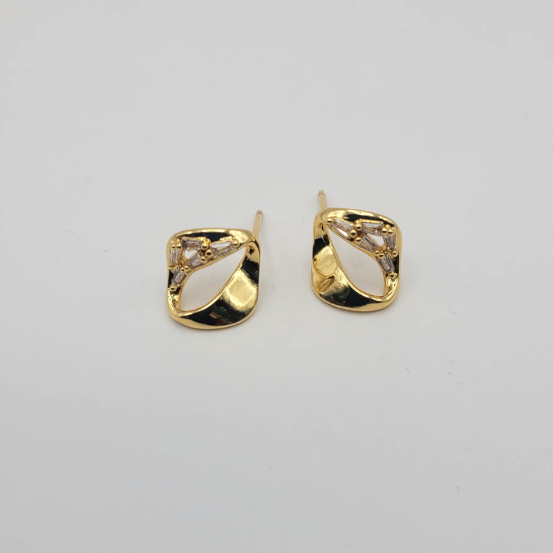 Gold plated Stone Earring
