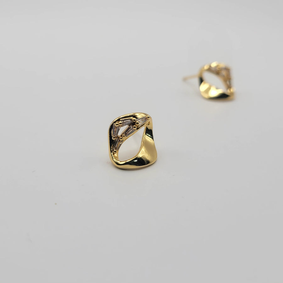 Gold plated Stone Earring