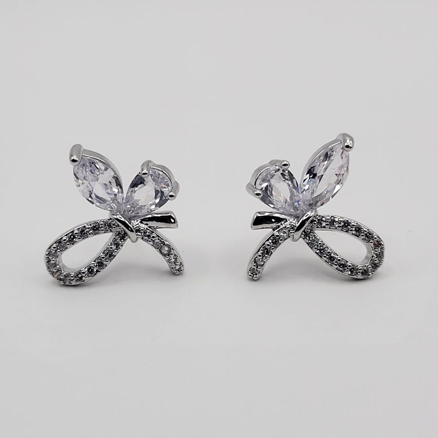 Heart Silver Stone Earring