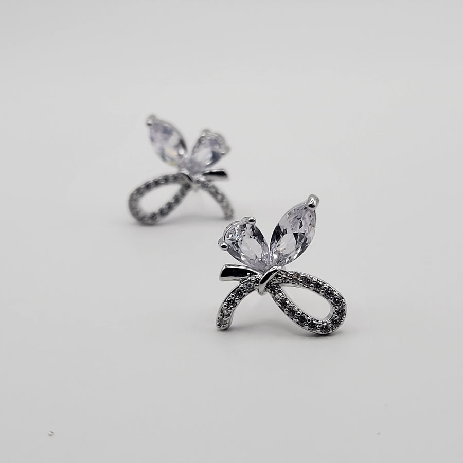 Heart Silver Stone Earring