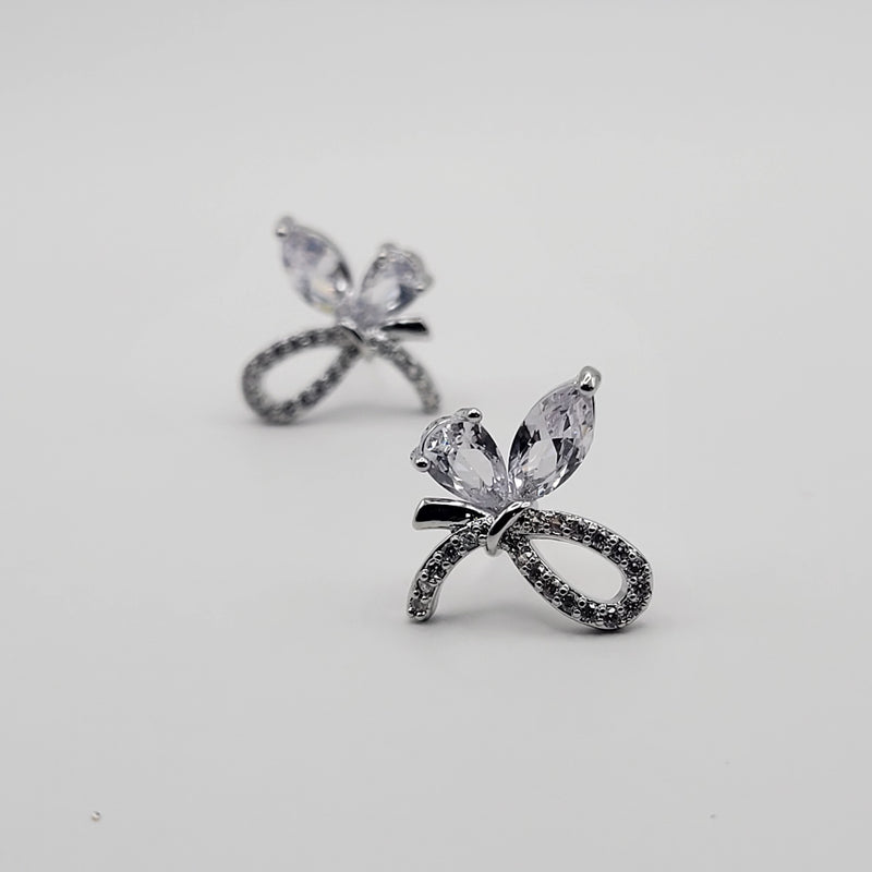 Heart Silver Stone Earring