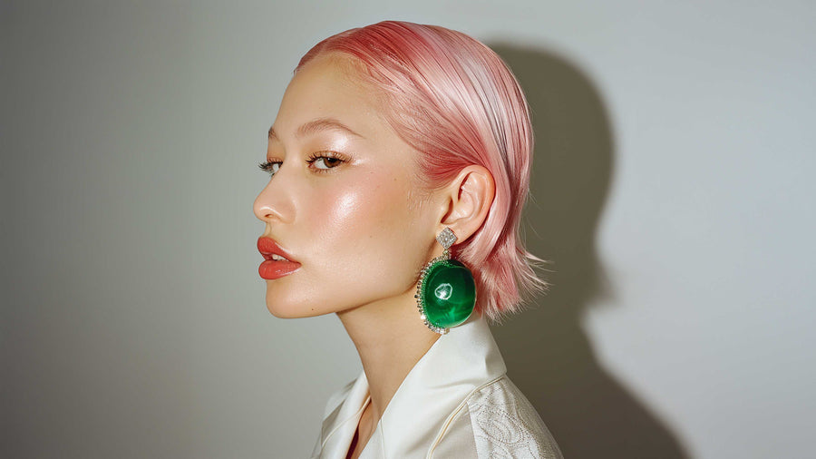 Silver Round Dangle Earing